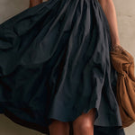 Navy Polka Dot Adjustable Strap Mini Dress