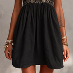 Pink Vintage Embroidered Linen Cotton Mini Cami Dress