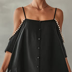 Black Off Shoulder Lace Mini Dress