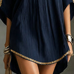 Black Deep V-Neck Mini Dress