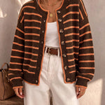 Céliane | Cardigan rayé tricot chic