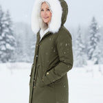 Rina | Parka con Cappuccio Bordato