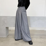 Pleated Wide-leg Floor-length Pants