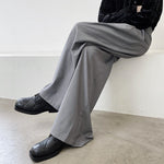 Pleated Wide-leg Floor-length Pants