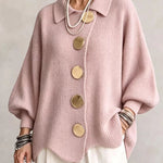 Stefany | Oversized Cardigan with Collar and Metal Buttons