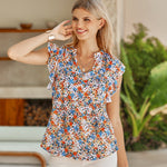 Shirts Short Sleeve Loose T Shirt Blouses - Zeagoo (Us Only)