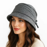 Women's Woven Bow Bucket Hat | Soft Winter Style