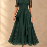 Abella Lace and Chiffon Dress