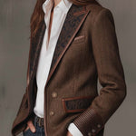 Rosaline | Herringbone Panel Blazer