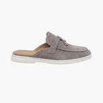 Mediterraneo | Mocassino Aperto Camoscio — Grigio Chiaro