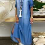Devorah™ | Chic Denim Maxi Dress