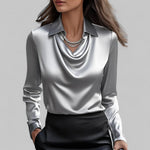 Rose | Draped Satin Blouse
