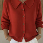 Velia | Cardigan with Shirt Collar