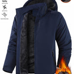KZZ Men's Winter Ski Jacket Warm Fleece Lined Waterproof Windproof Hooded Insulated Outdoor Jacket