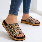 Odette Triple-Buckle Slides