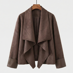 L’Vara Suede Drape Jacket