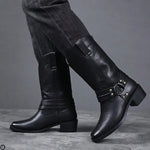 Men's Embossed Retro Ankle Boots
