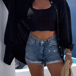 Casual Sequin Beaded Shirt