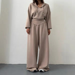 Women's Cropped Hoodie & Wide Leg Trouser Set