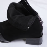 Women's Pointed Toe Chunky Heel Ankle Boots