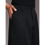 KZZ Men's Pleated Wide-Leg Dress Trousers