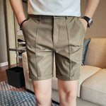 Semi Elastic Waist Casual Shorts