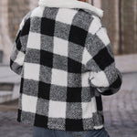 Zeagoo Double Sided Fleece Long Sleeve Plaid Jacket