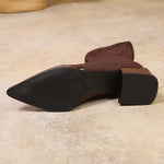 Women's Pointed Toe Chunky Heel Ankle Boots