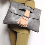 Large Capacity Commuting Magnetic Clutch Bag with Crossbody Strap