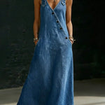 Vera | Long Denim Dress with Buttons