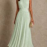 Iselle | Roxanne Ruched Waist Sleeveless Maxi Dress