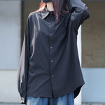 Black Slim Japanese Loose Shirt