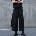 Japanese Fake Two-piece Draped Straight Wide-leg Pants