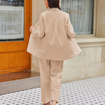 Linen Shirts Loose Long Pants Beach Outfits - Zeagoo (Us Only)