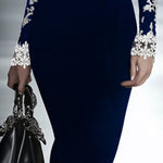 24-Hour-Shipping Lace Neckline Hip Dress