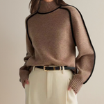 V|C - Contrast Piped Turtleneck Sweater Evelyn