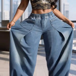 Women's Elastic Cuff Denim Joggers