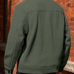KZZ Men's Corduroy Jacket - Autumn/Winter Warm Collar Casual Coat
