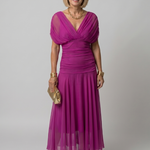 Calen | Off Shoulder Flow Midi Dress