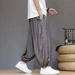 Breathable Loose-Fit Ice Silk Wide-Leg Pants