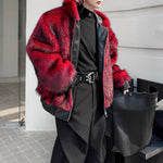 Winter Faux Fur Reversible Hooded Leather Coat