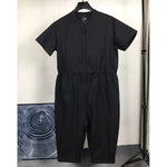 Men's Summer Black Loose Jumpsuit