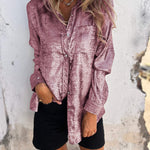 Casual Suede Fashionable Lapel Shirt