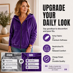 Women's Velvet-Look Hooded Jacket