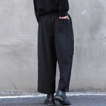 Straight-leg Casual Elastic Waist Wide-leg Pants
