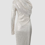 Sophie Hughes | One Shoulder Sequin Midi Dress For Women