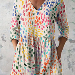Noelle | Oversized Blouse with Vibrant Design
