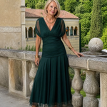 Calen | Off Shoulder Flow Midi Dress