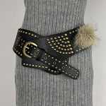 Women's Fur Belt Retro Versatile Faux Leather Belt