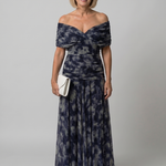 Calen | Off Shoulder Flow Midi Dress